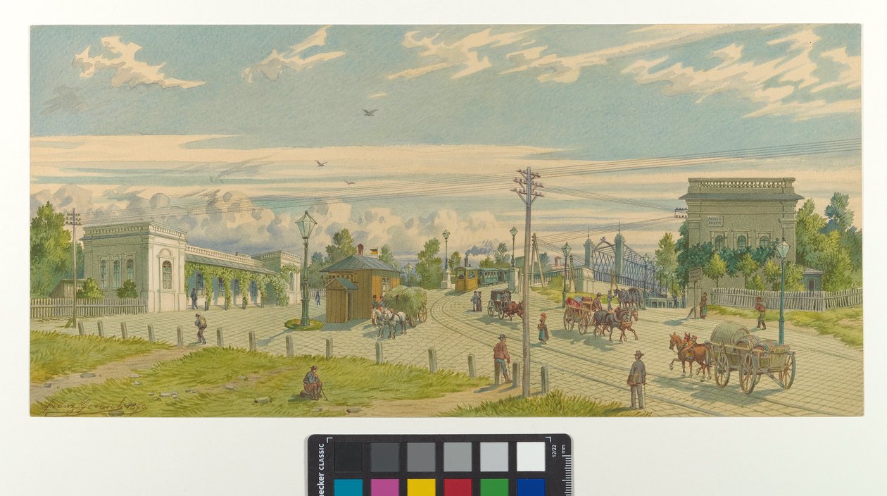 Line at the Kaiser-Franz-Joseph Bridge by Franz Gerasch