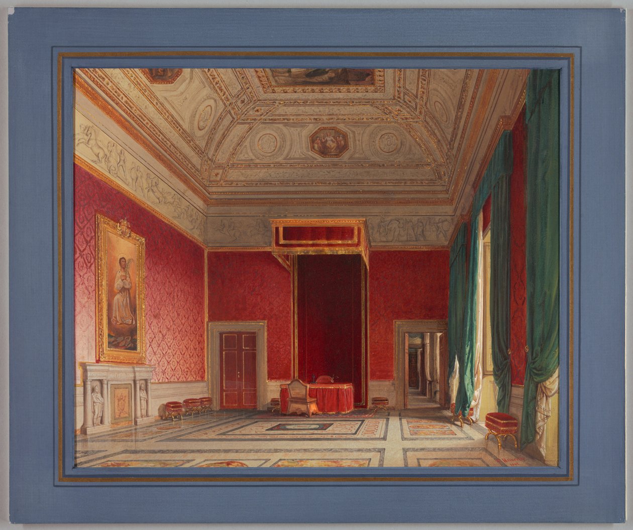 Sala del Thorvaldsen, Rome, 1845 by Franz Heinrich
