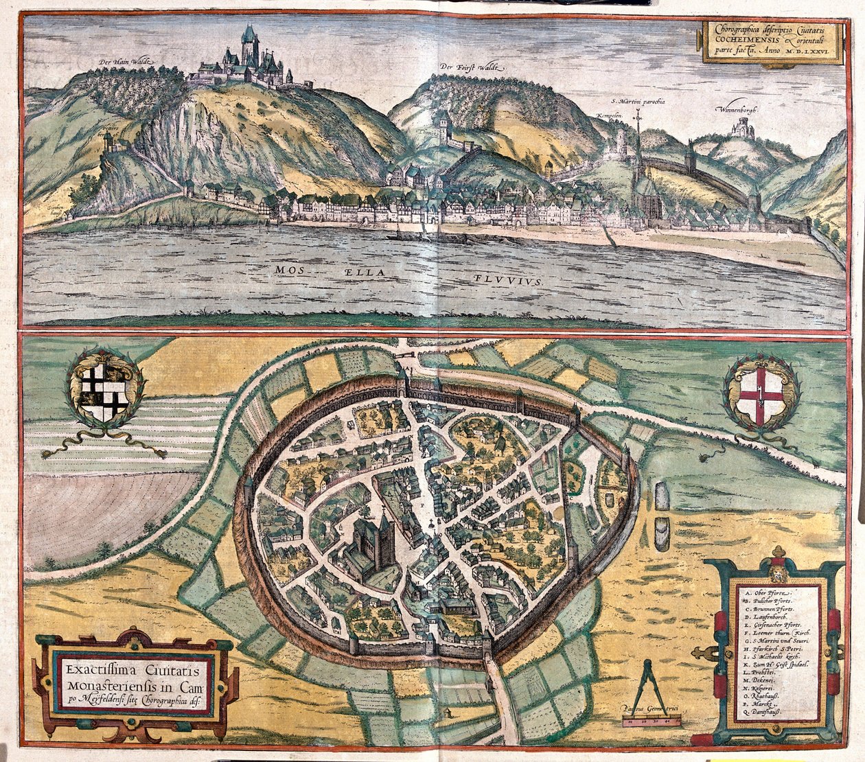 Accurate Illustration of the Town of Munstermaifeld in Maifeld, Germany by Franz Hogenberg