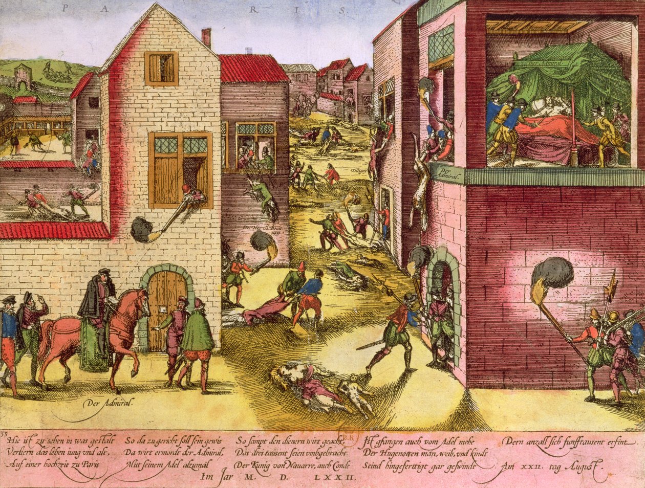 Death of Admiral Gaspard II de Coligny at the time of the St. Bartholomew