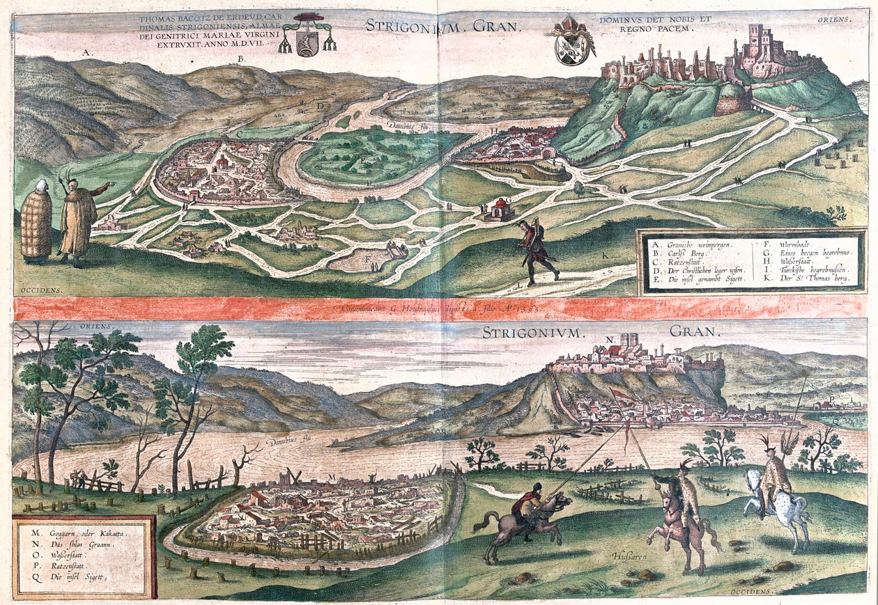 Esztergom, Hungary by Franz Hogenberg