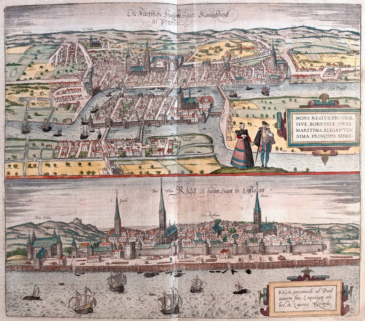 Kaliningrad, Russia - Riga, Latvia by Franz Hogenberg