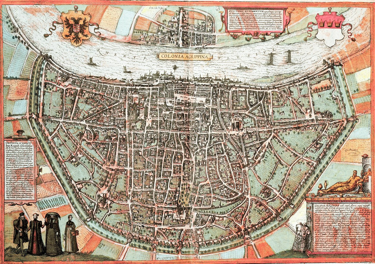 Map of Cologne by Franz Hogenberg