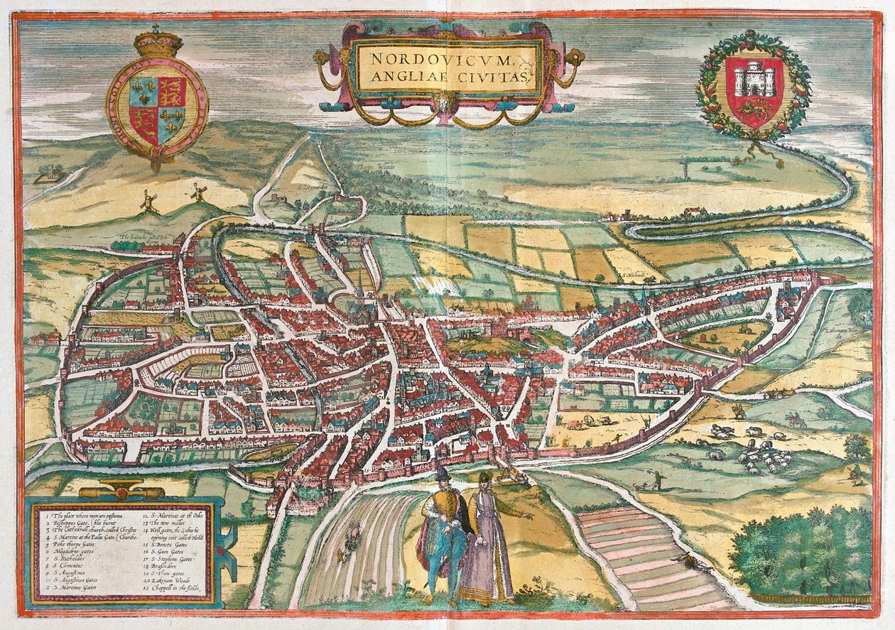 Norwich - Great Britain by Franz Hogenberg