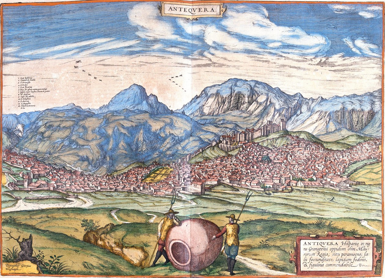 View of Antequera, Spain by Franz Hogenberg