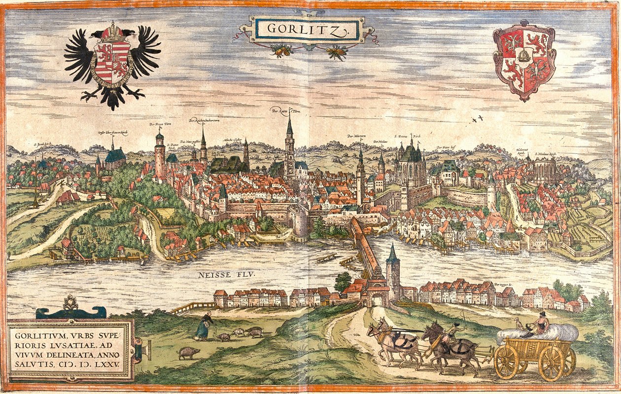 View of Gorlitz, Germany by Franz Hogenberg