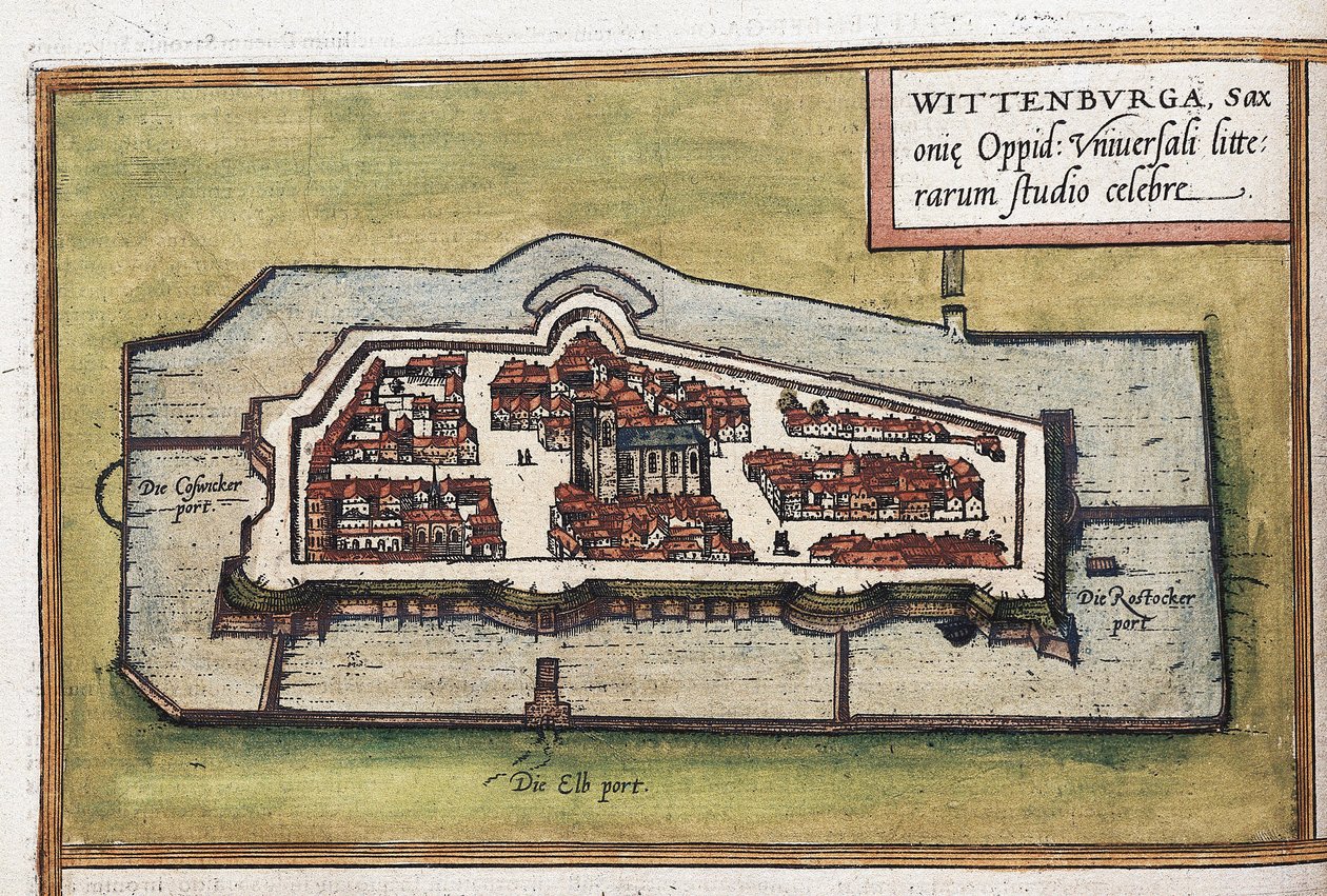 View of the City of Wittenberg in Germany by Franz Hogenberg