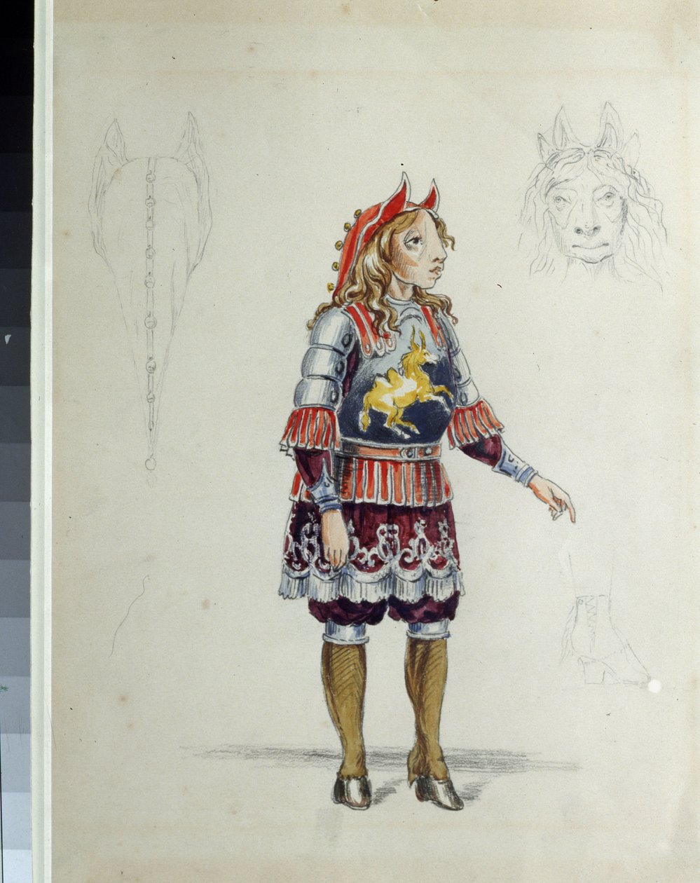 Costume design for the Ballet The Little Humpbacked Horse by C. Pugni by Franz Iosifovich Nordmark