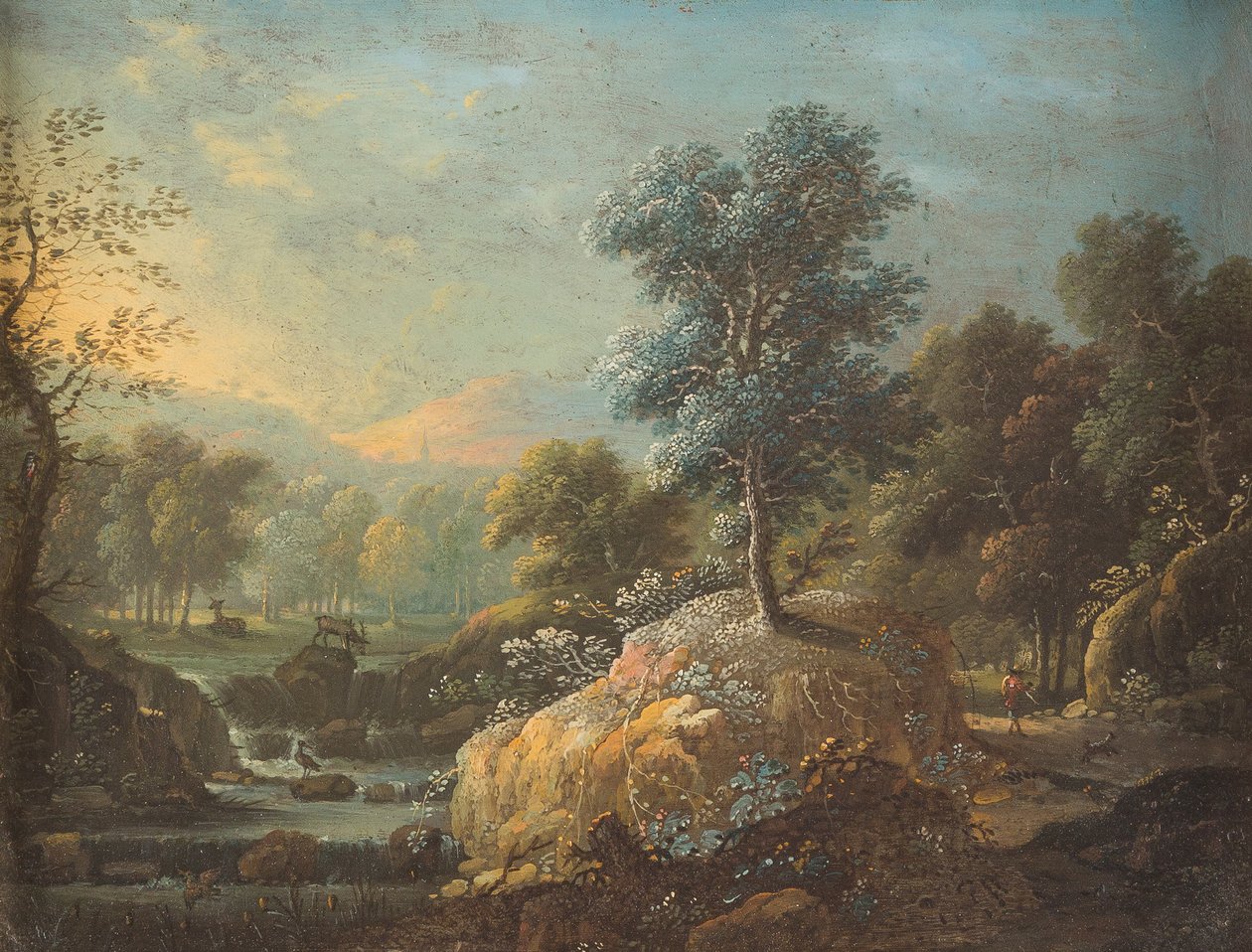 Franz Joachim Beich's Wooded Hilly Stream Landscape