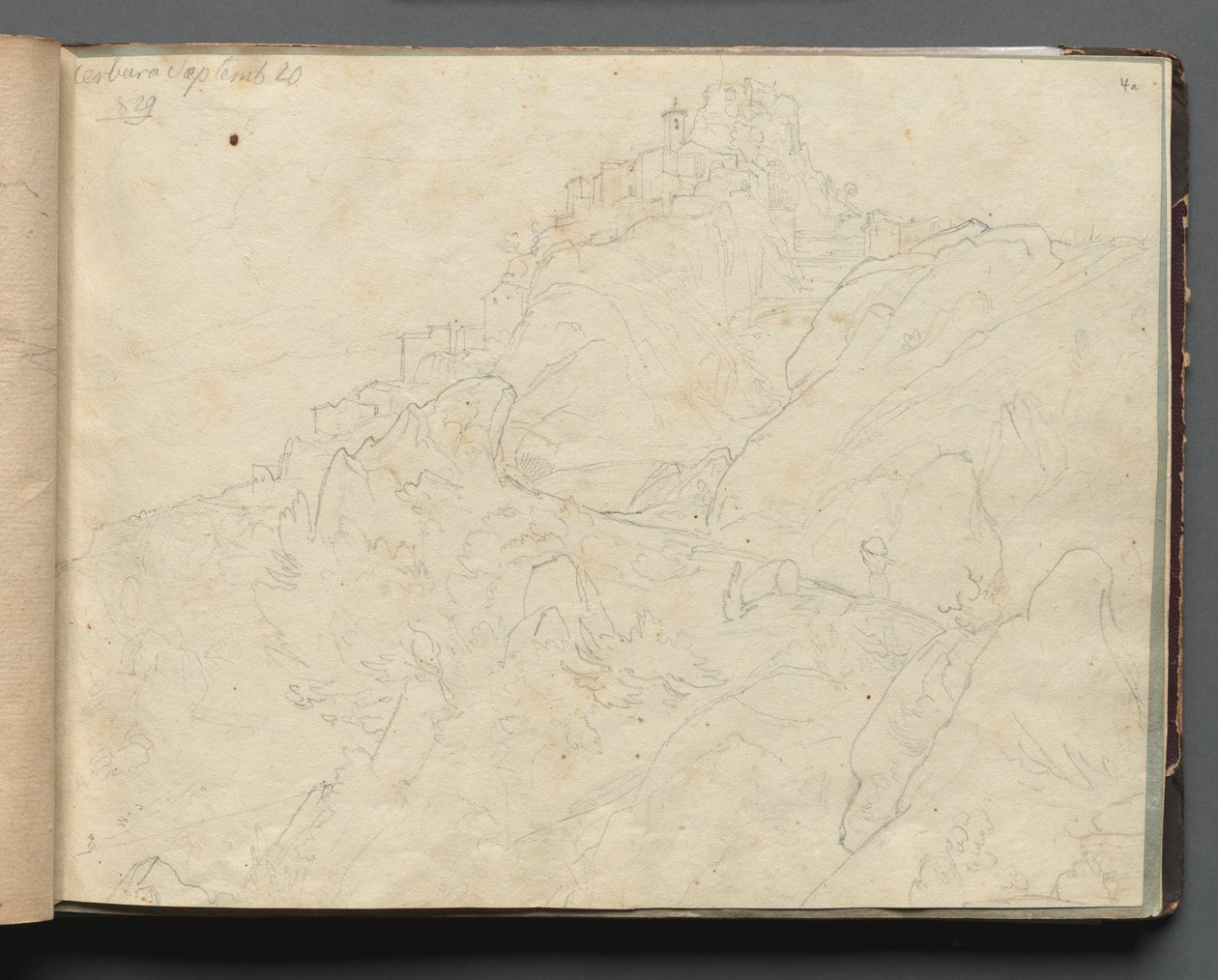 Album with Views of Rome and Surroundings, Landscape Studies, page 04a: "Cervera" by Franz Johann Heinrich Nadorp