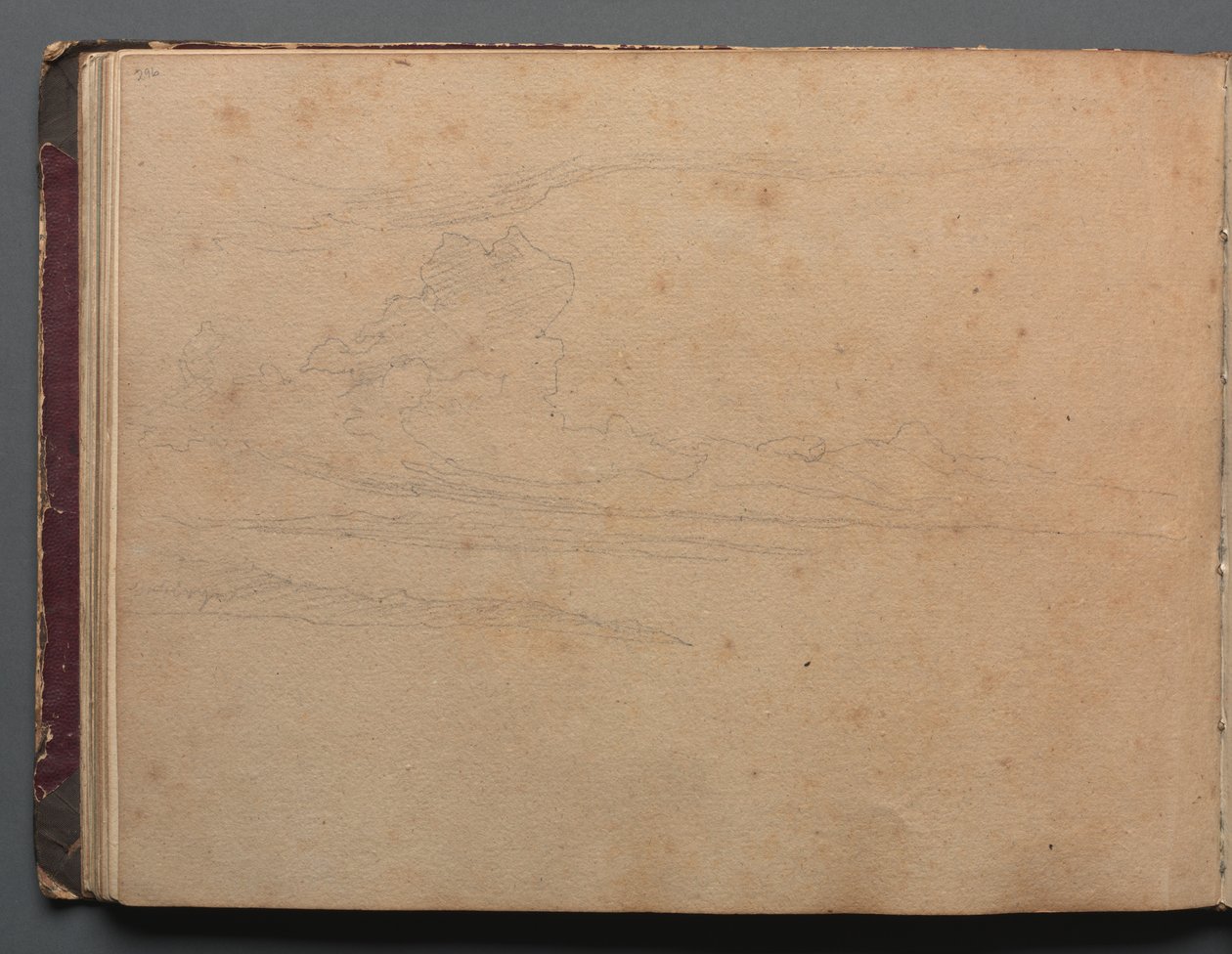 Album with Views of Rome and Surroundings, Landscape Studies, page 29b: Landscape Study by Franz Johann Heinrich Nadorp