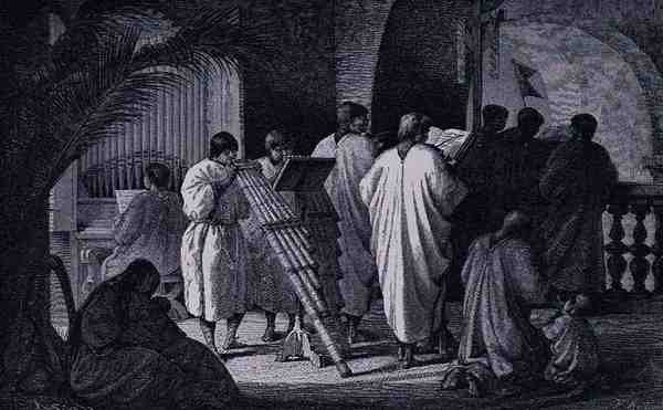 Misa Cantada in the Ancient Mission of Trinidad, from The Amazon and Madeira Rivers, by Franz Keller, engraved by A. Closs, 1874 by Franz Keller