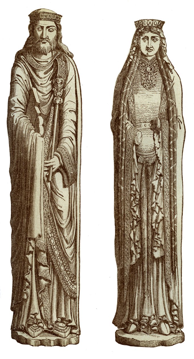 Clovis I and Clotilde His Wife, 12th century, 1870 by Franz Kellerhoven