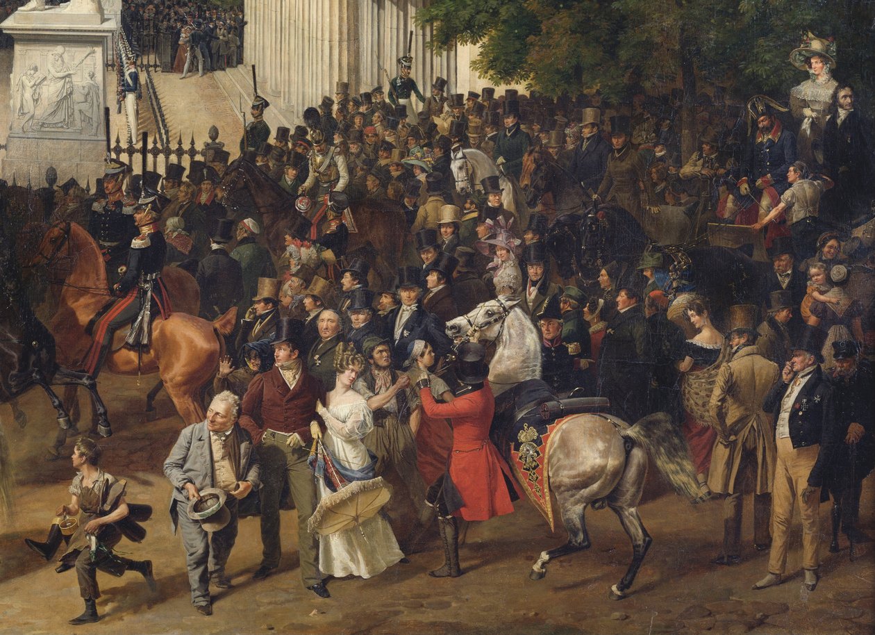 Parade on the Opernplatz in Berlin in 1822 (detail) by Franz Krüger