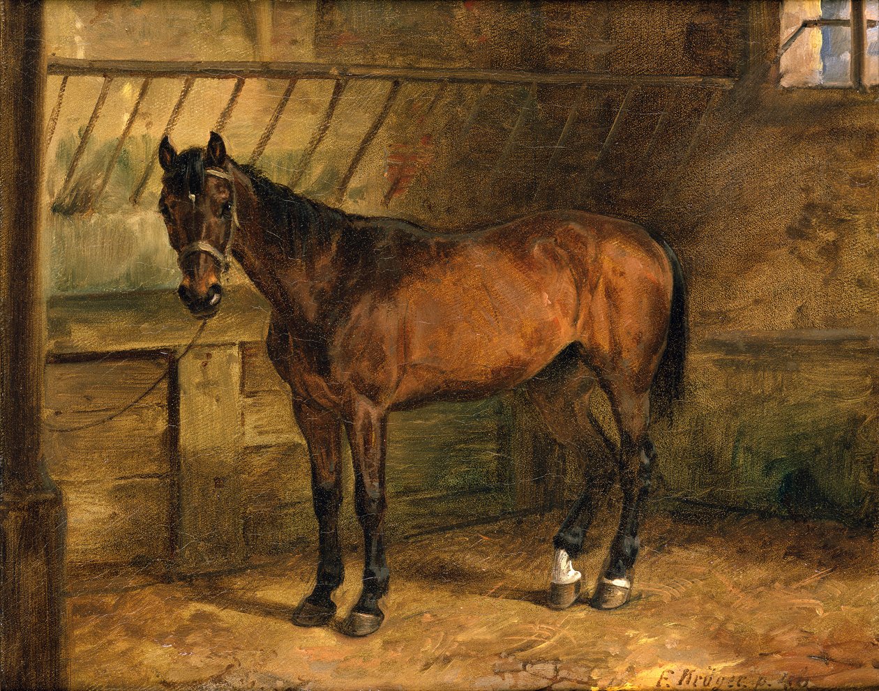 Horse in the Stable by Franz Krüger