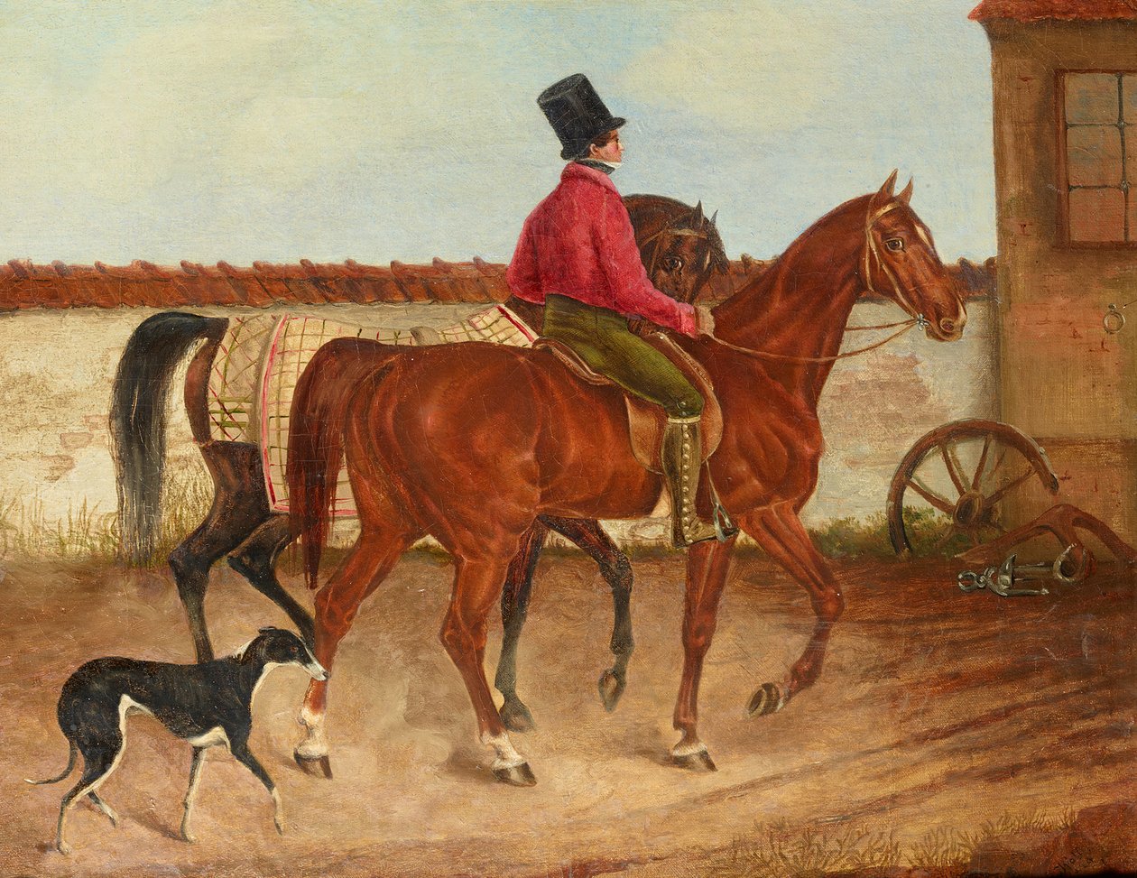 Horse Leading Rider and Dog (after Franz Krüger) by Franz Krüger