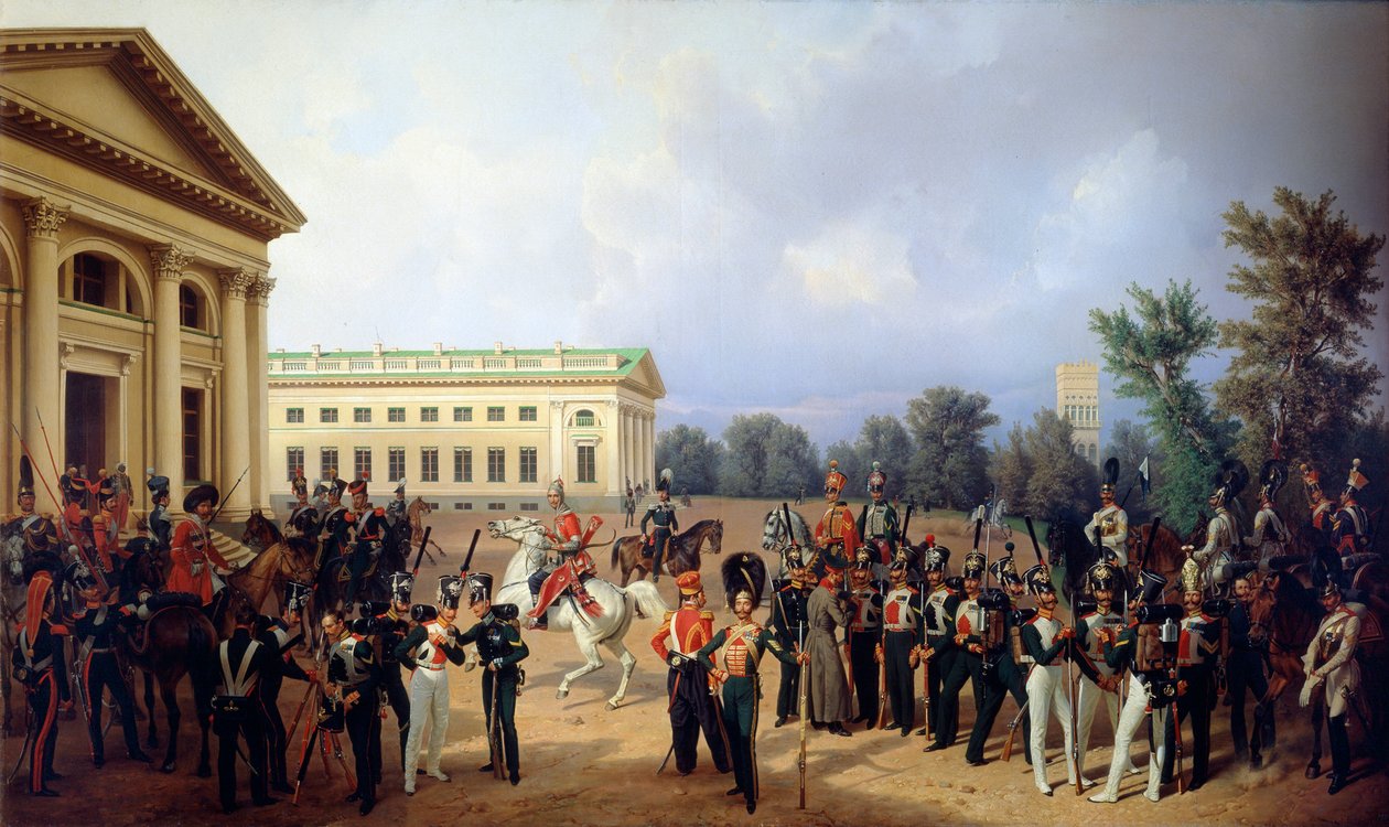 The Imperial Russian Guard in Tsarskoye Selo in 1832, 1841 by Franz Krüger