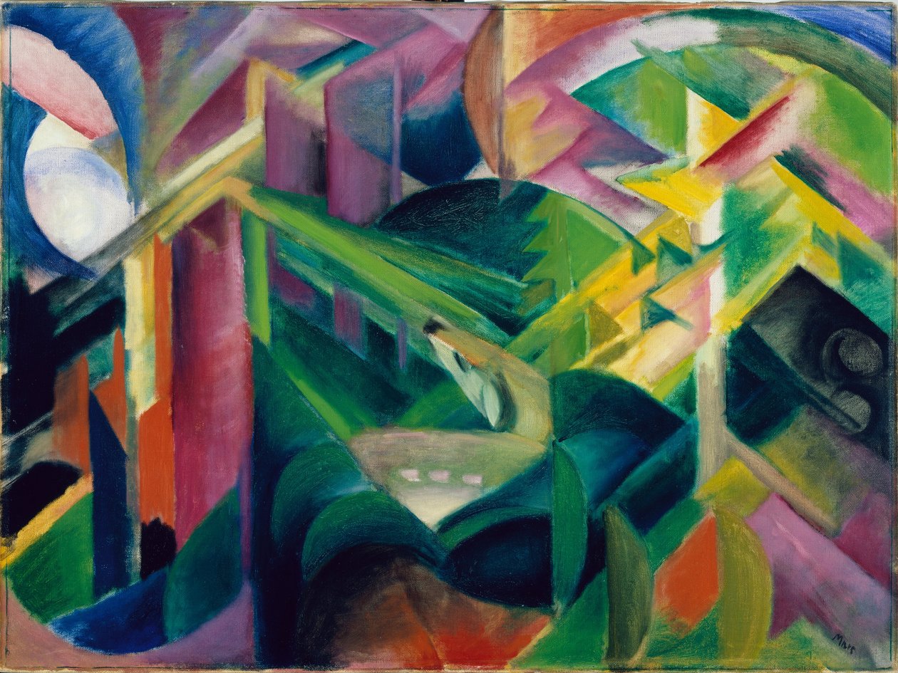 Deer in a Monastery Garden by Franz Marc
