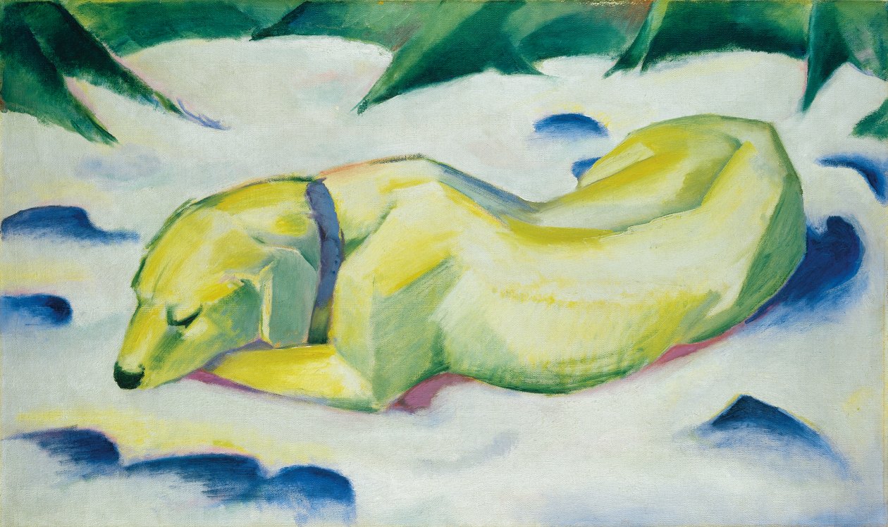 Dog Lying in the Snow, c.1911 by Franz Marc