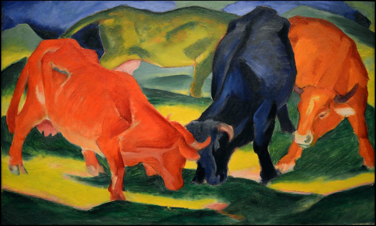 Fighting Cows by Franz Marc