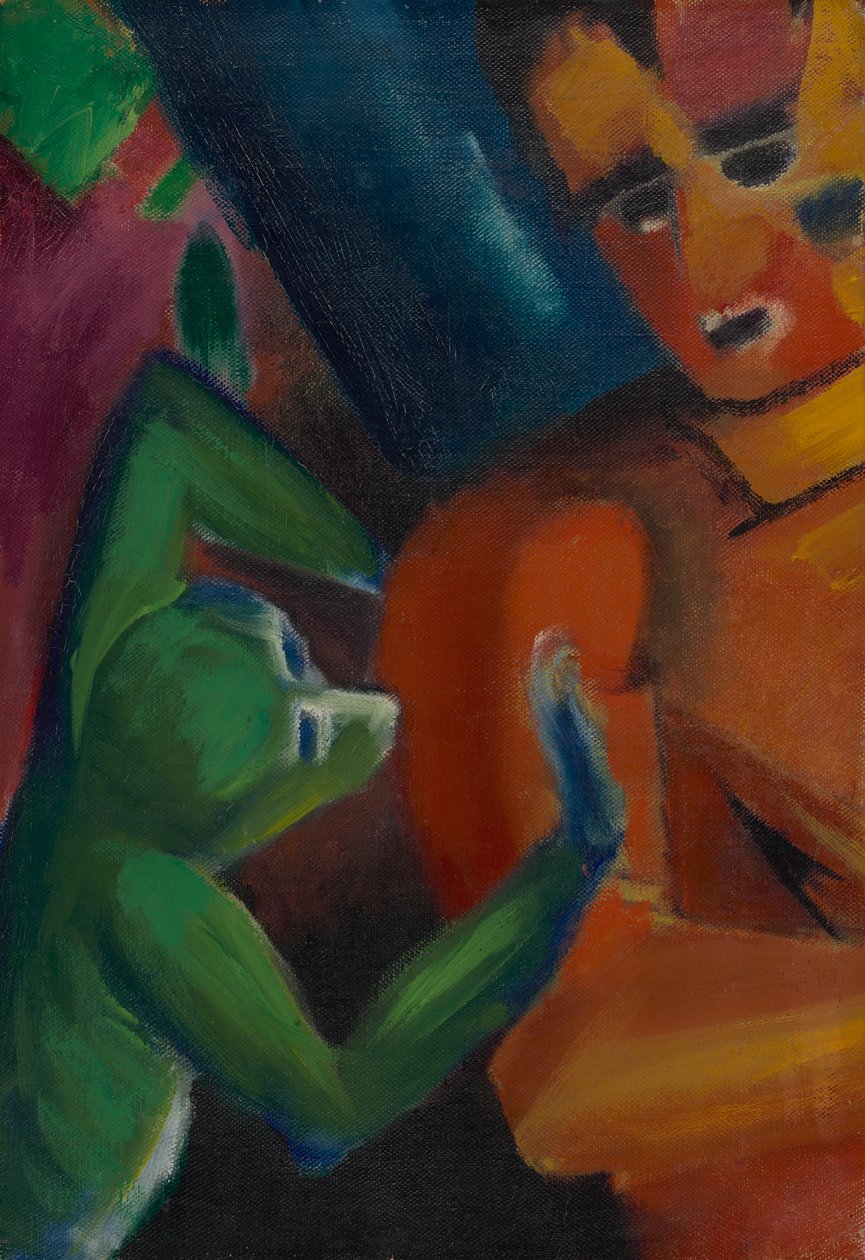 Monkey and Human by Franz Marc