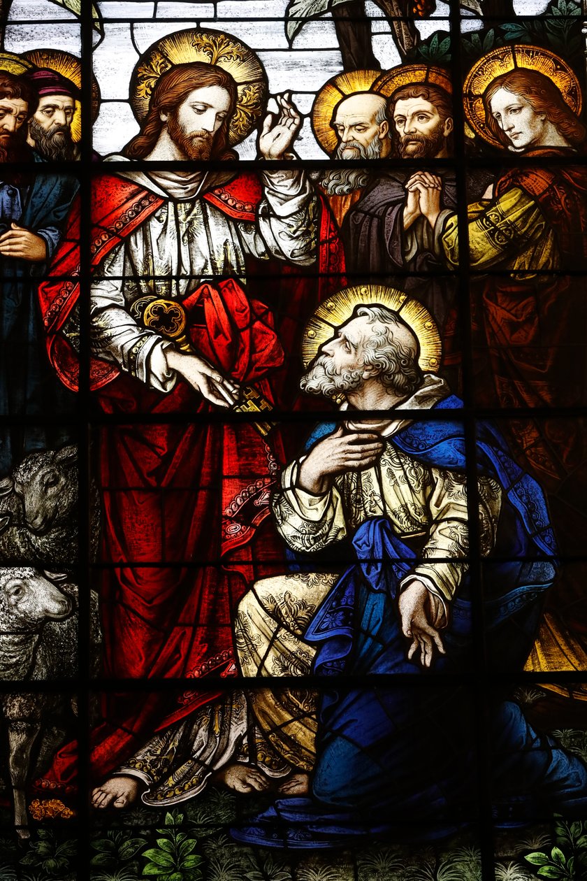 Christ Handing the Keys to St Peter, c1920 by Franz Mayer