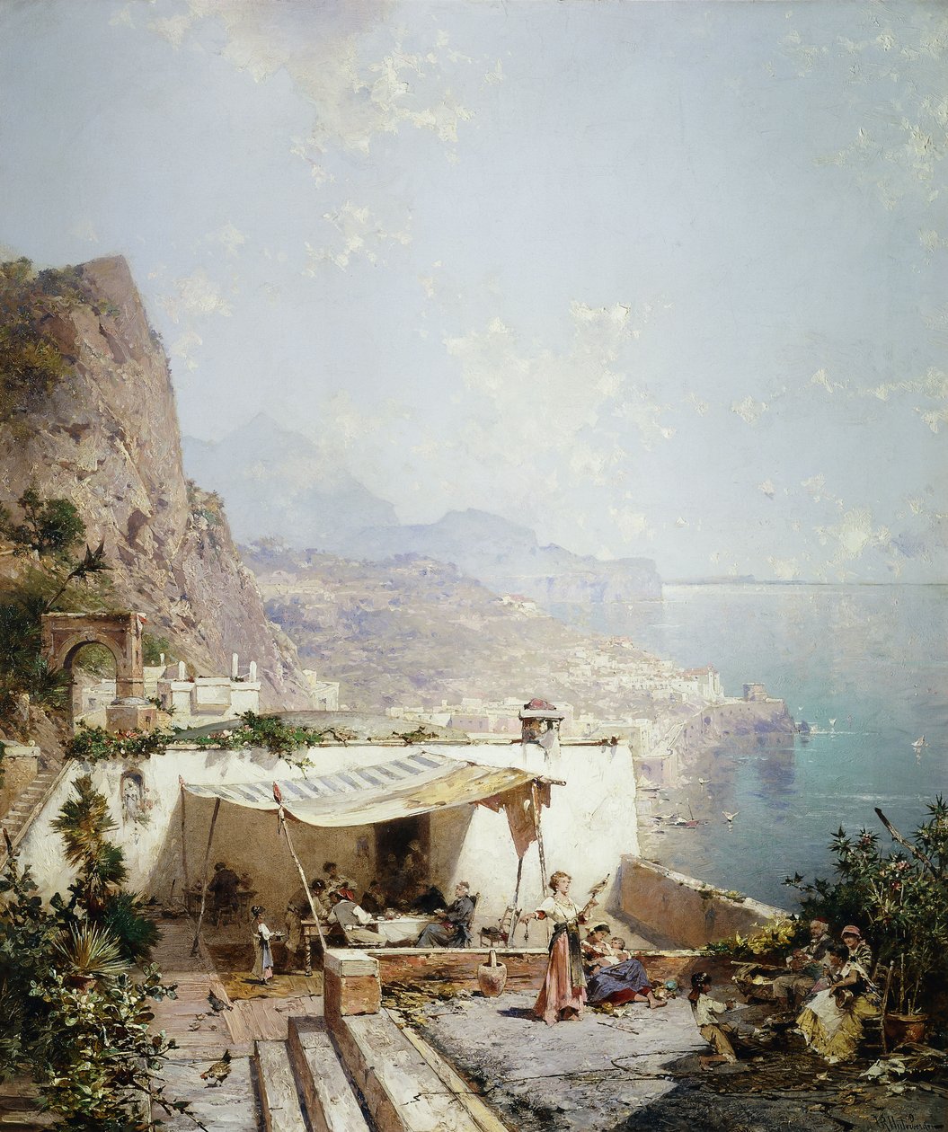 Amalfi - Gulf of Salerno by Franz Richard Unterberger