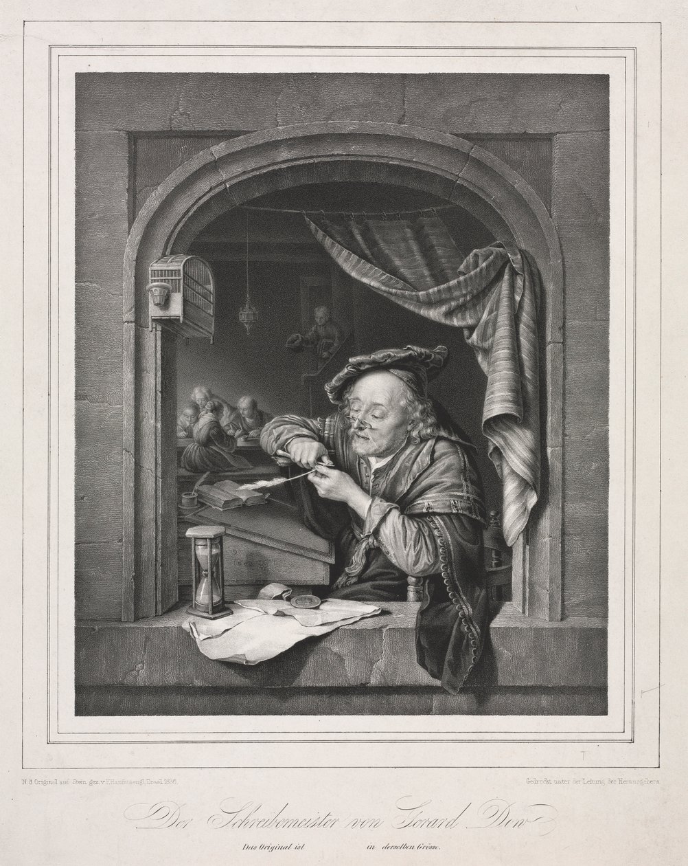 The Writing-Master of the Old Schoolmaster by Franz Seraph Hanfstaengl