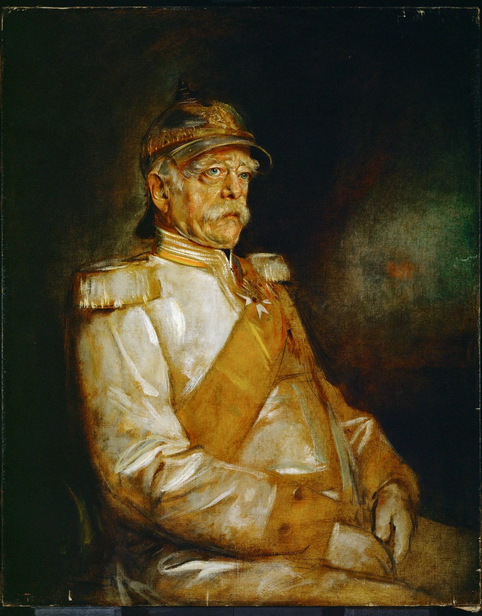 Prince Otto von Bismarck in Uniform with Prussian Helmet by Franz Seraph von Lenbach
