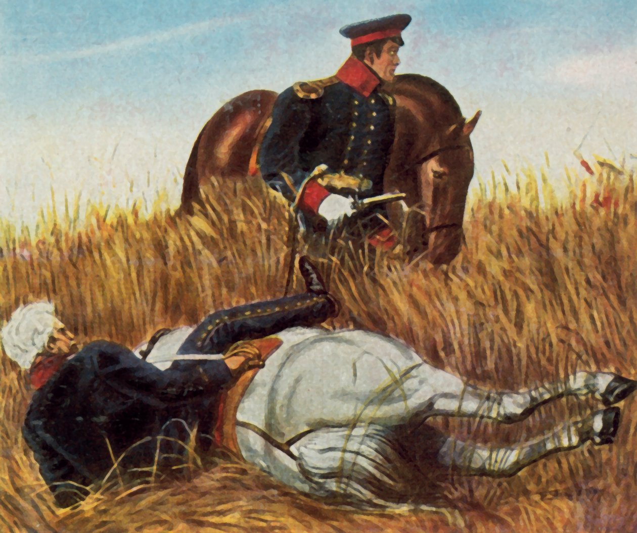Blücher in the Battle of Ligny by Franz Stassen