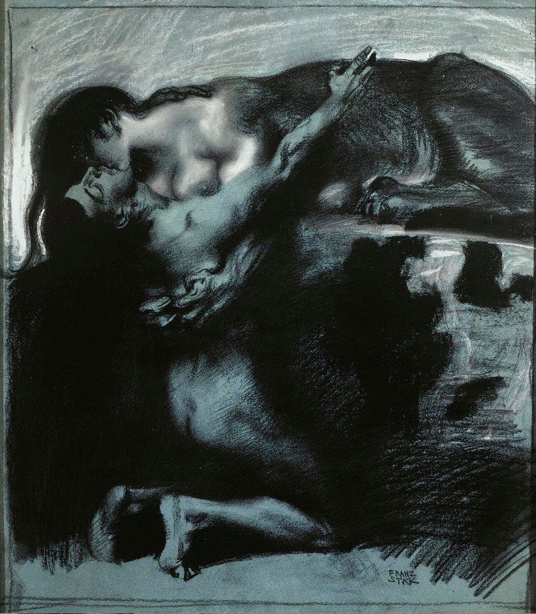 Kiss of a Sphinx by Franz Stuck Ritter von