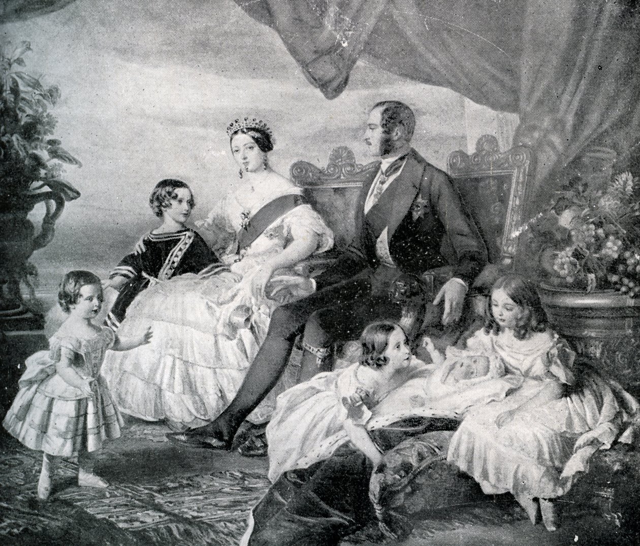 Queen Victoria with Prince Albert and their Children by Franz Xaver  Winterhalter (after)