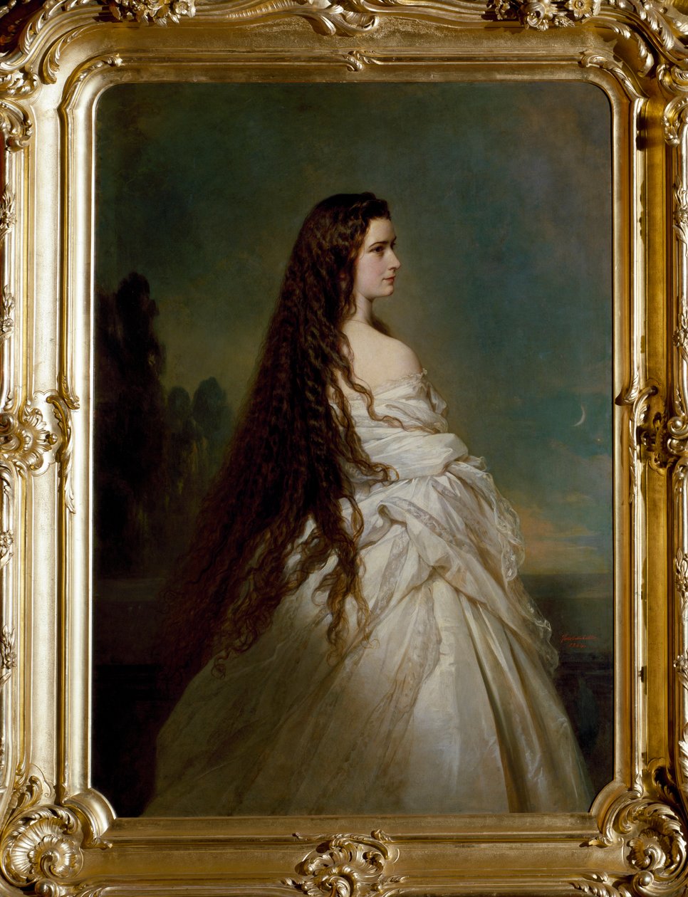 Portrait of Elisabeth de Wittelsbach (Sissi), Empress of Austria and Queen of Hungary by Franz Xaver Winterhalter