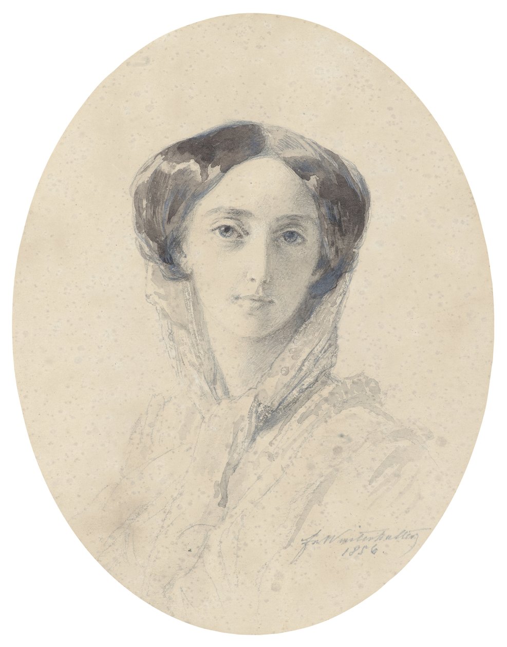 Portrait of Grand Duchess Olga Nikolaevna of Russia, Queen of Württemberg by Franz Xaver Winterhalter