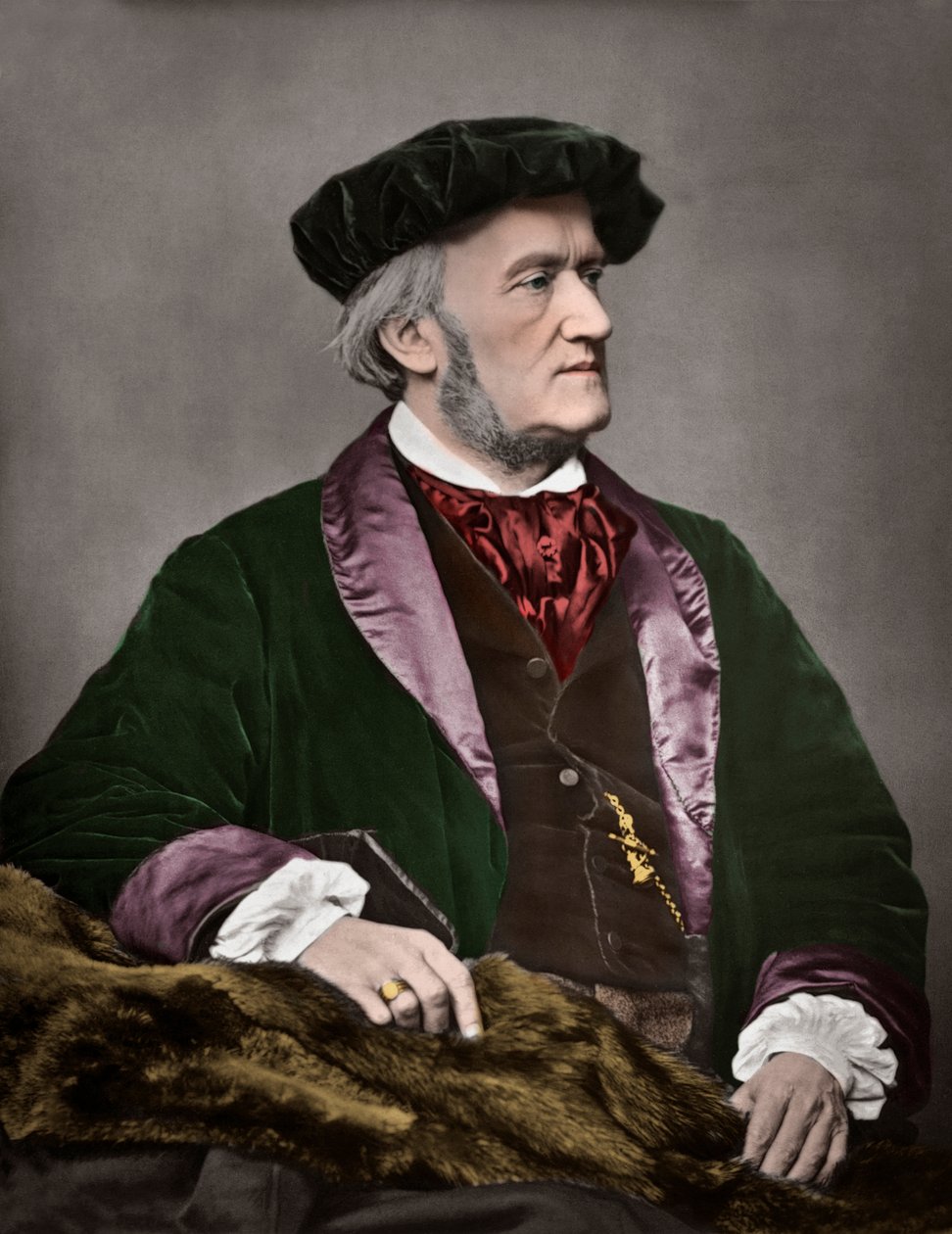 Portrait of Richard Wagner (1813-1883), German composer. 1871. Digital colouring. by Franz after Hanfstaengl