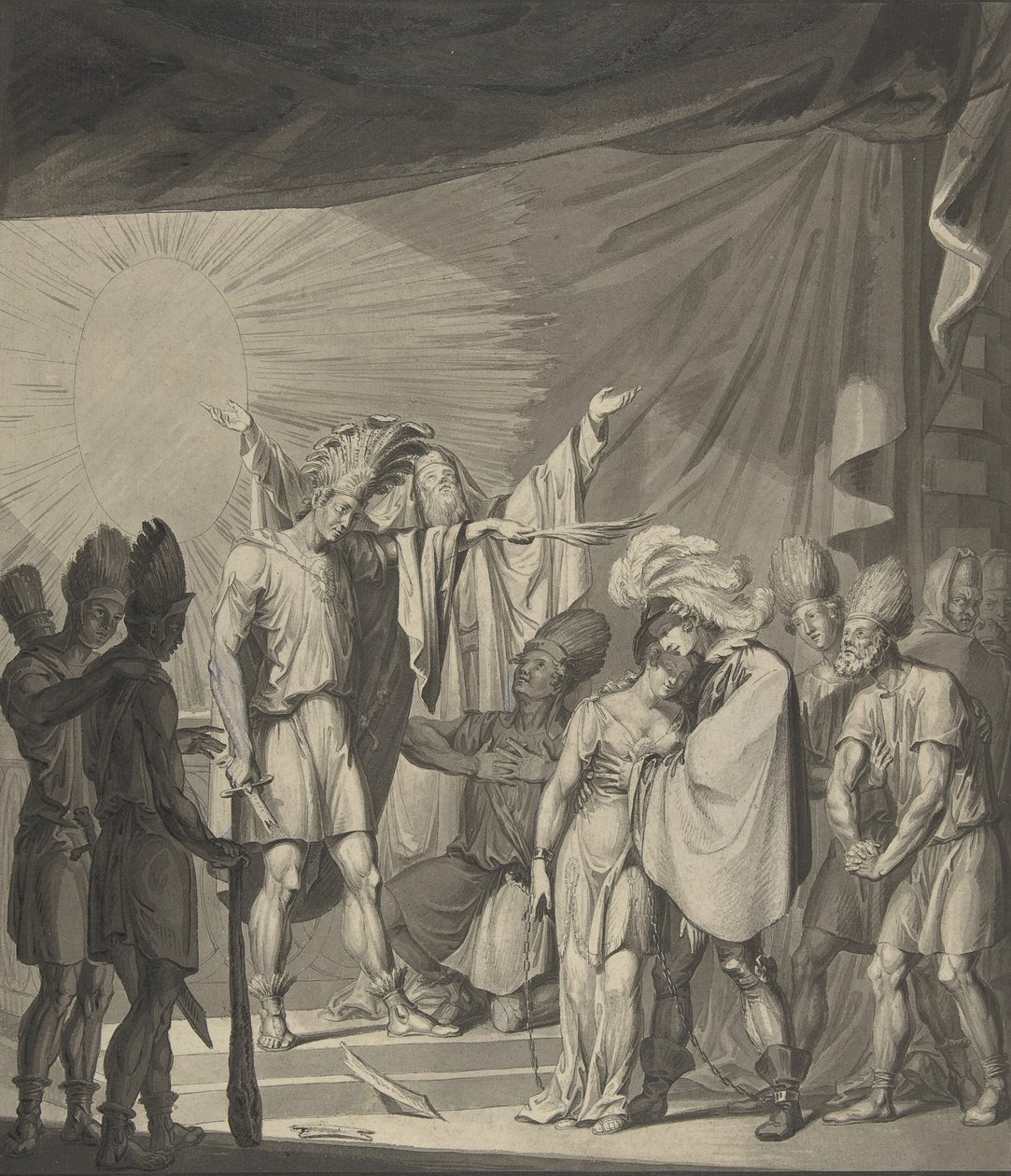 Sun King Anointing a Bound Couple, from August von Kotzebue