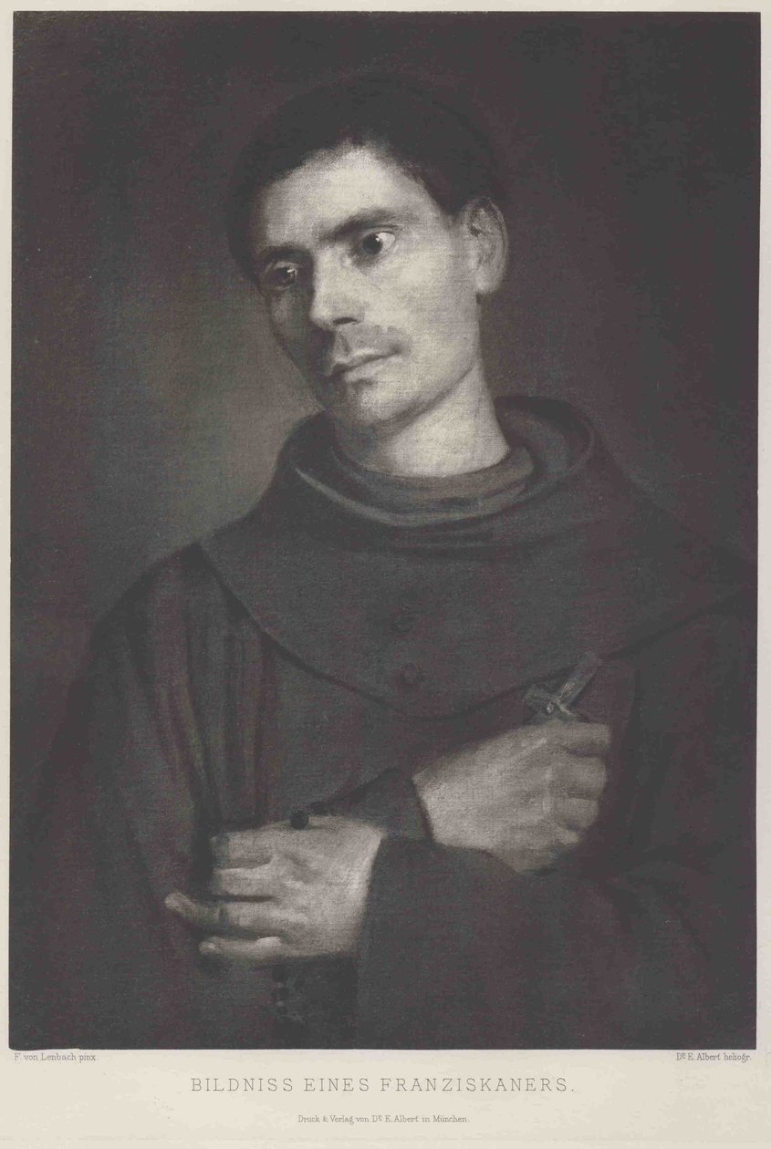 Portrait of a Franciscan Monk by Franz von Lenbach