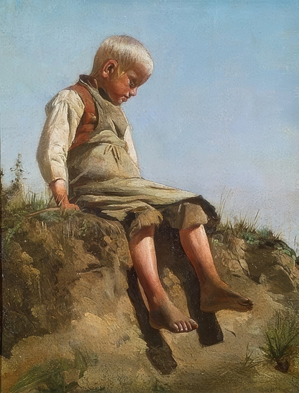 Boy in the Sun. 1860 by Franz von Lenbach
