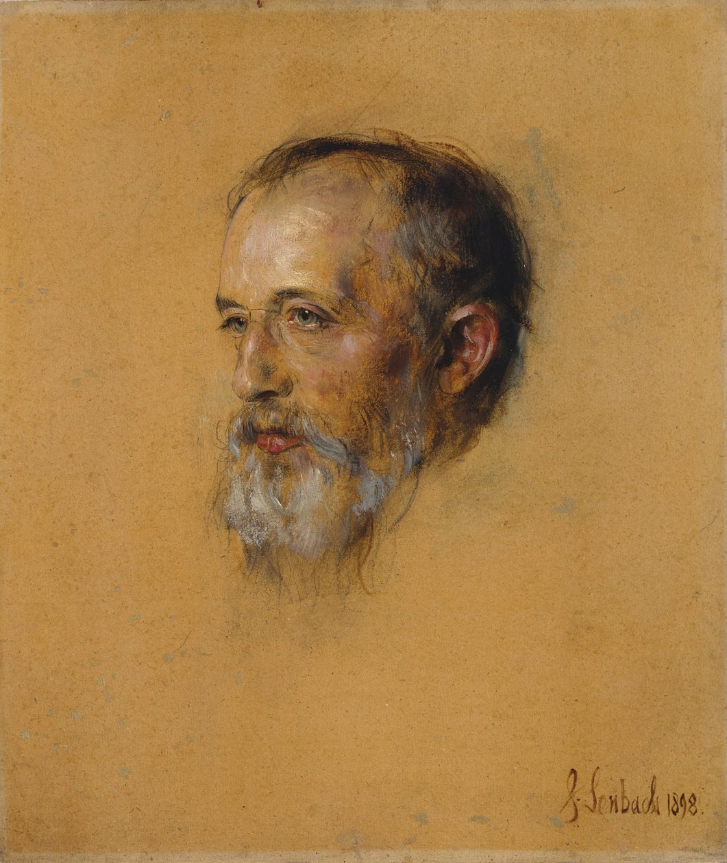Portrait of Hermann Levi, Facing Left. Study by Franz von Lenbach