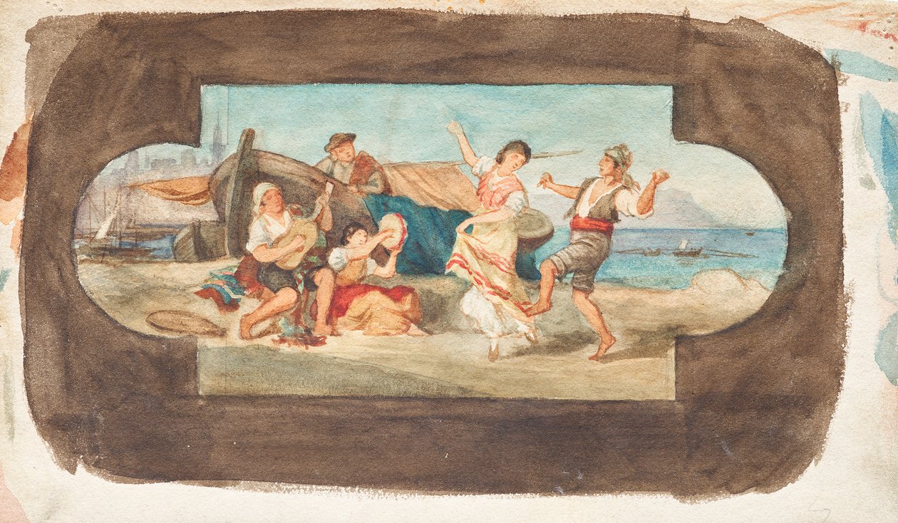The Dance of the Italians - Design for a Ceiling Painting by Franz von Matsch