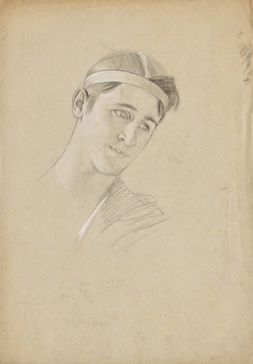Head Study of Achilles by Franz von Matsch