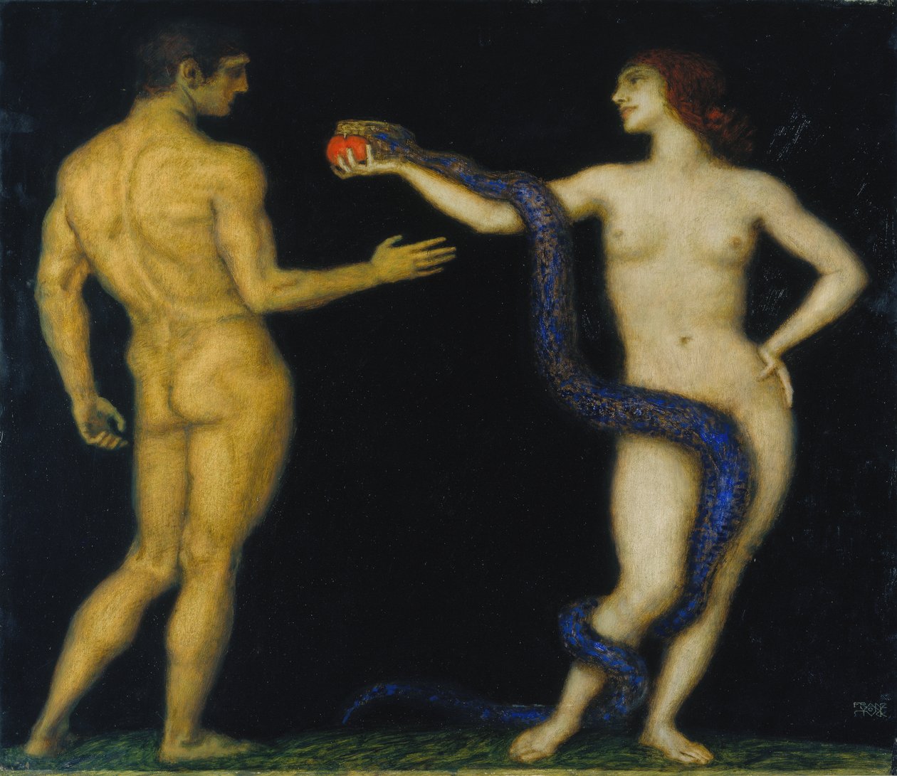Adam and Eve by Franz von Stuck