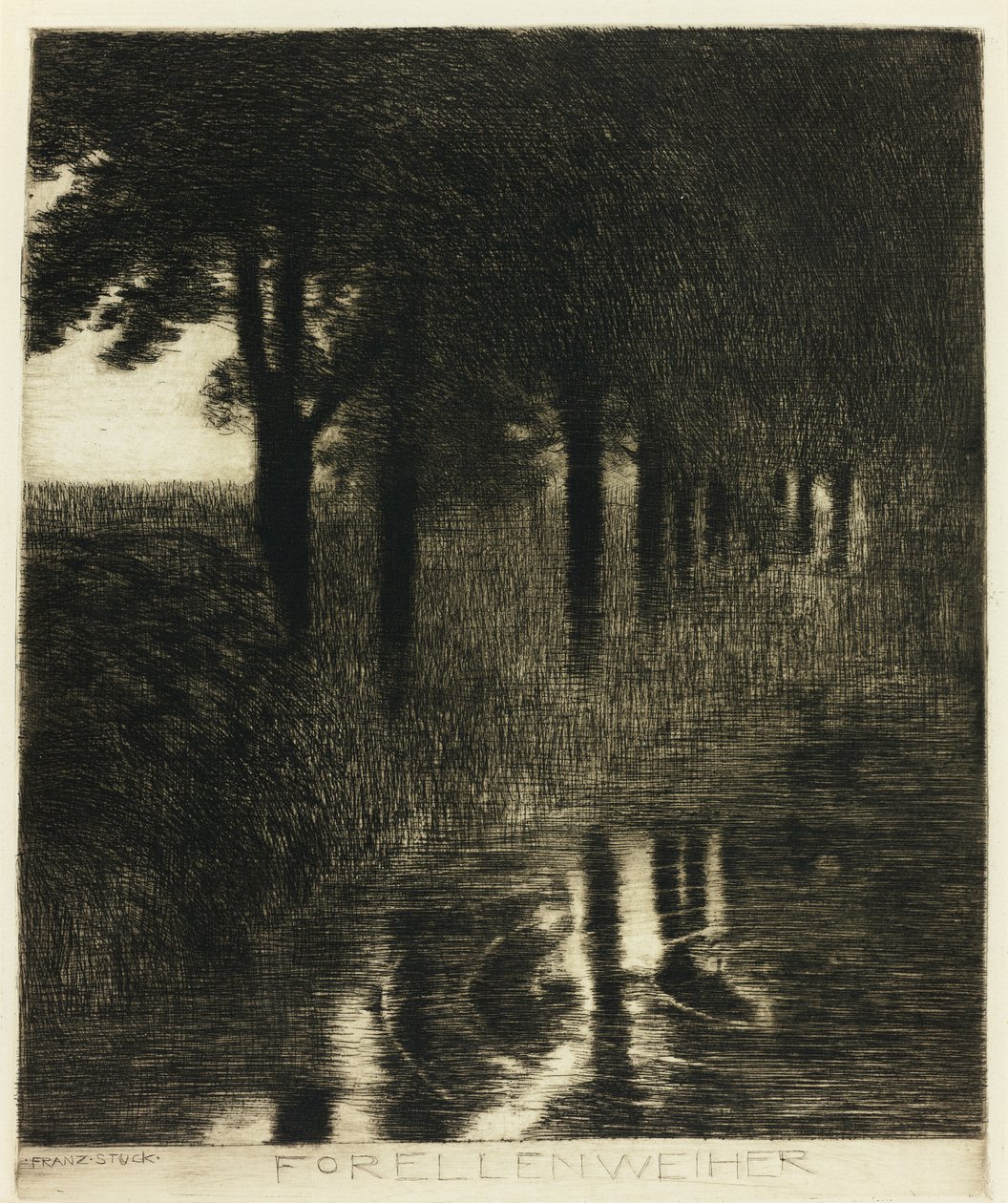 The Trout Pool by Franz von Stuck