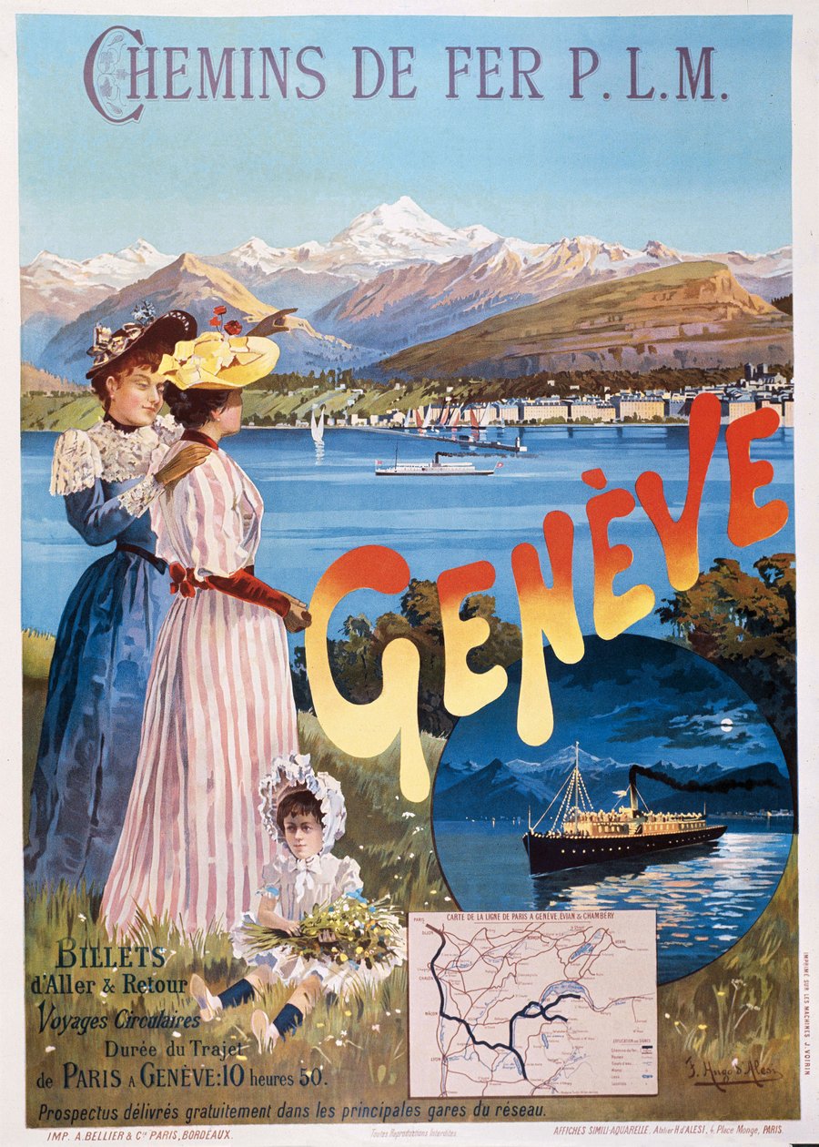 Poster of the PLM Railway Company, France by Frédéric Alexianu