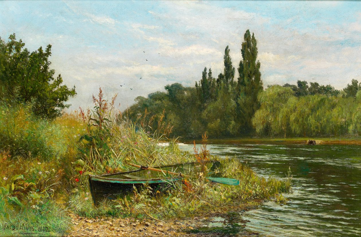 A Quiet Spot on the River Thames by Fred Hines