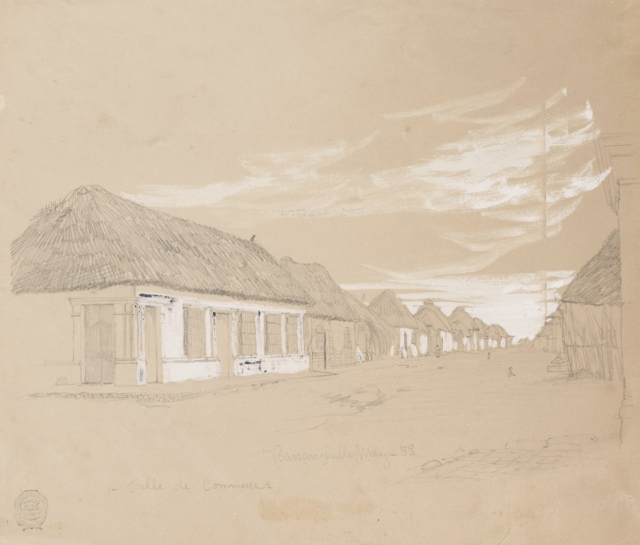 Calle de Commerce, Barranquilla, Colombia by Frederic Edwin Church