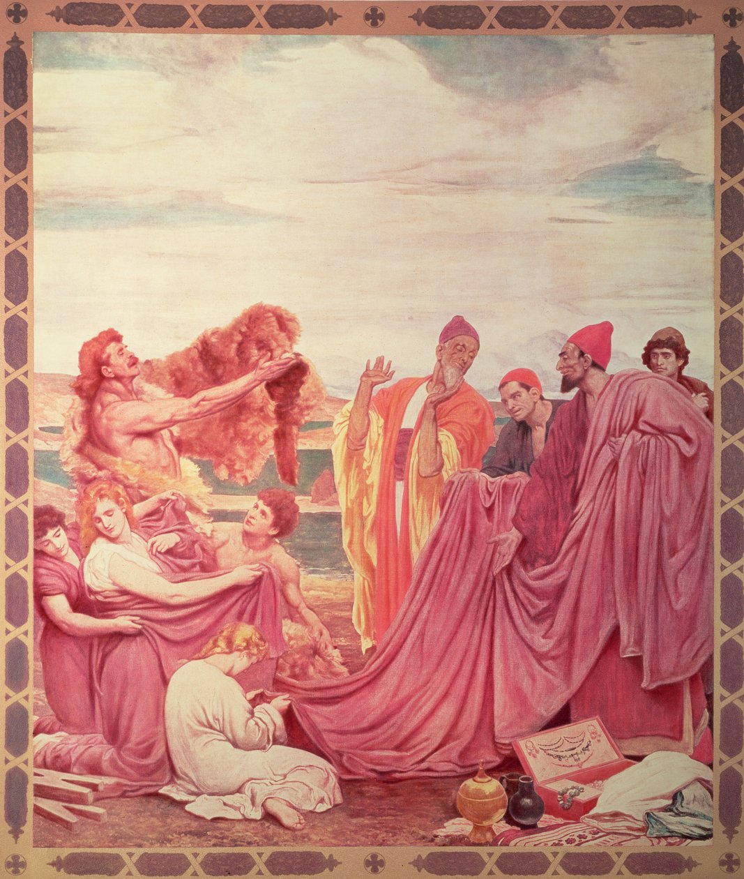 Phoenicians Trading with Early Britons, copy of a painting in the Royal Exchange, published in 1895 by Frederic Leighton