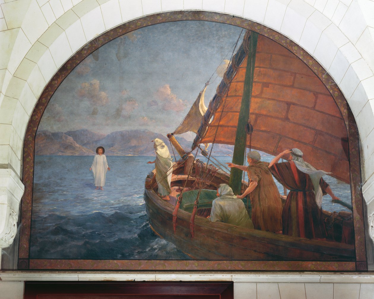 Christ Walking on Water, 1917 by Frederic Montenard