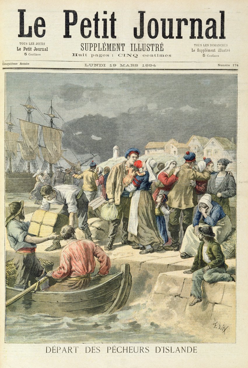 Departure of the Icelandic Fishermen, illustration from 