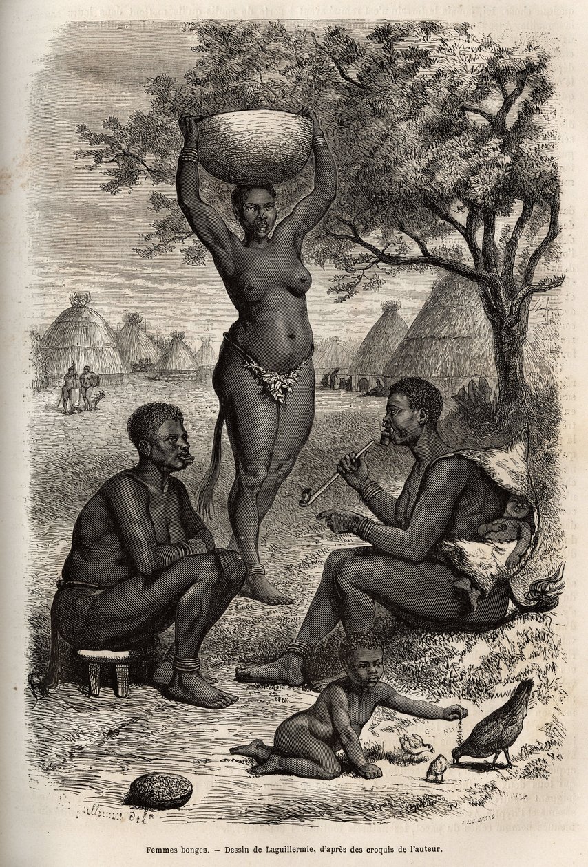 Types and Activities of Women Bongos by Frederic Auguste Laguillermie